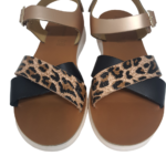 Πέδιλα Ballerina παιδικά μαύρο λεοπάρ κορίτσι