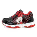 Disney Παιδικά Sneakers Minnie με Φωτάκια για Κορίτσι Μαύρα