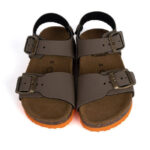 Πέδιλα Scholl παιδικά καφέ-πορτοκαλί αγορι