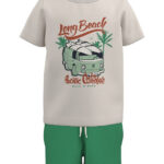 Name It Παιδικό Σετ με Σορτς Καλοκαιρινό 2τμχ Εκρού