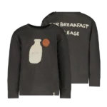 Μπλούζα The New Chapter μακρυμάνικη παιδική γκρι σκούρο αγόρι