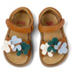 Πέδιλα Camper παιδικά καφέ κορίτσι