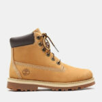 Timberland Courma Δερμάτινα Παιδικά Μποτάκια με Κορδόνια Κίτρινα