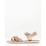 Kickers Παιδικά Πέδιλα για Κορίτσι Ανατομικά Ροζ Χρυσά 694792-30-13