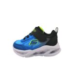 Skechers 401495N/BKBL Αθλητικό για αγόρι με φωτάκια σε ύφασμα κ συνθετικό δέρμα Μαύρο -Μπλέ