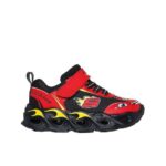 Skechers Hot Lights Thematic Gore Racer Βρεφικο Παπουτσι Κοκκινο - Μαυρο