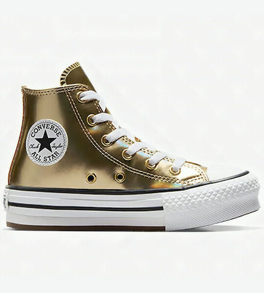 Converse Chuck Taylor All Star Παιδικά Sneakers High Χρυσά